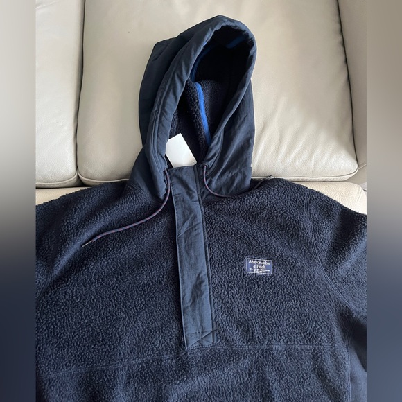 Abercrombie & Fitch Men’s Quarter Zip Teddy Fleece Hoodie - Size XXL - Picture 5 of 11
